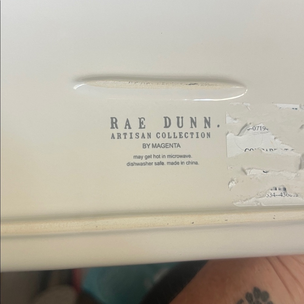 Rae Dunn White Ceramic Trays with HOPE and CALM Lettering - Picture 3 of 5